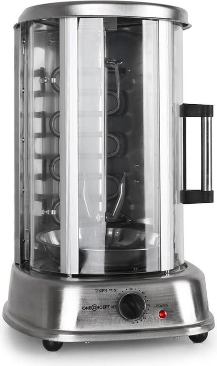 Produktbild OneConcept KebapMaster Pro Vertikal GrillEdelstahl, inkl Spiess Set