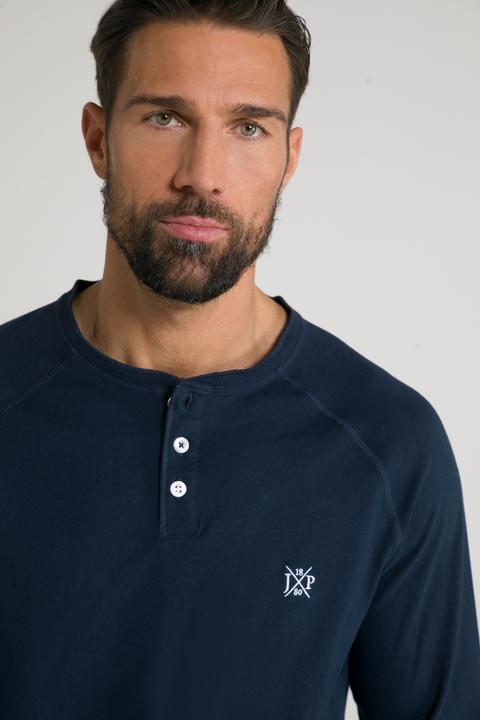 Produktbild JP1880 Schlafanzug, Henley, Langarm, lange Hose (6XL)