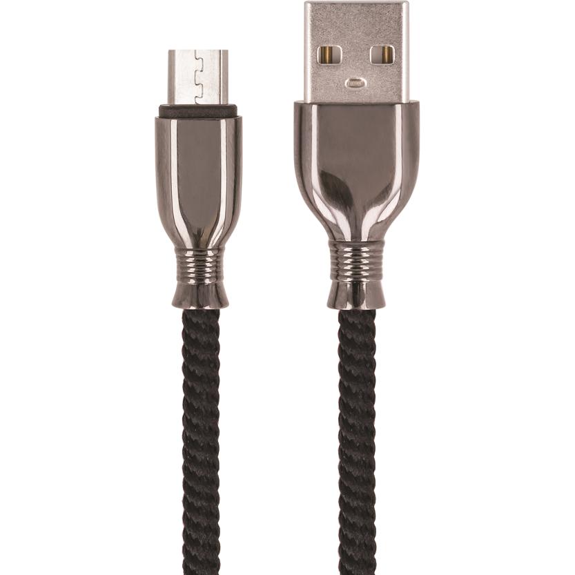 Setty Kabel USB - microUSB 1,0 m 3A FC-M schwarz - ohne Verpackung, USB Kabel