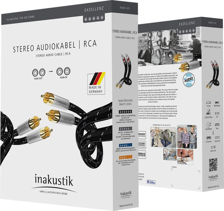 Image du produit Inakustik Excellence Stereo (0.75 m, RCA)