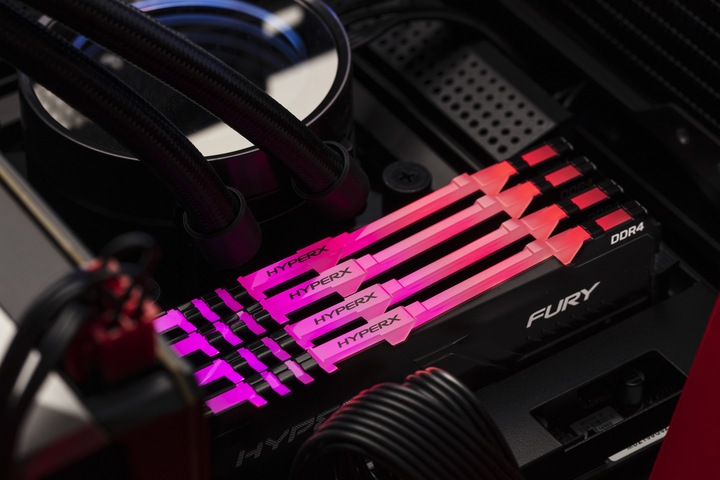 Produktbild HyperX DDR4-RAM FURY RGB 3600 MHz 4x 32 GB (4 x 32GB, 3600 MHz, DDR4-RAM, DIMM)