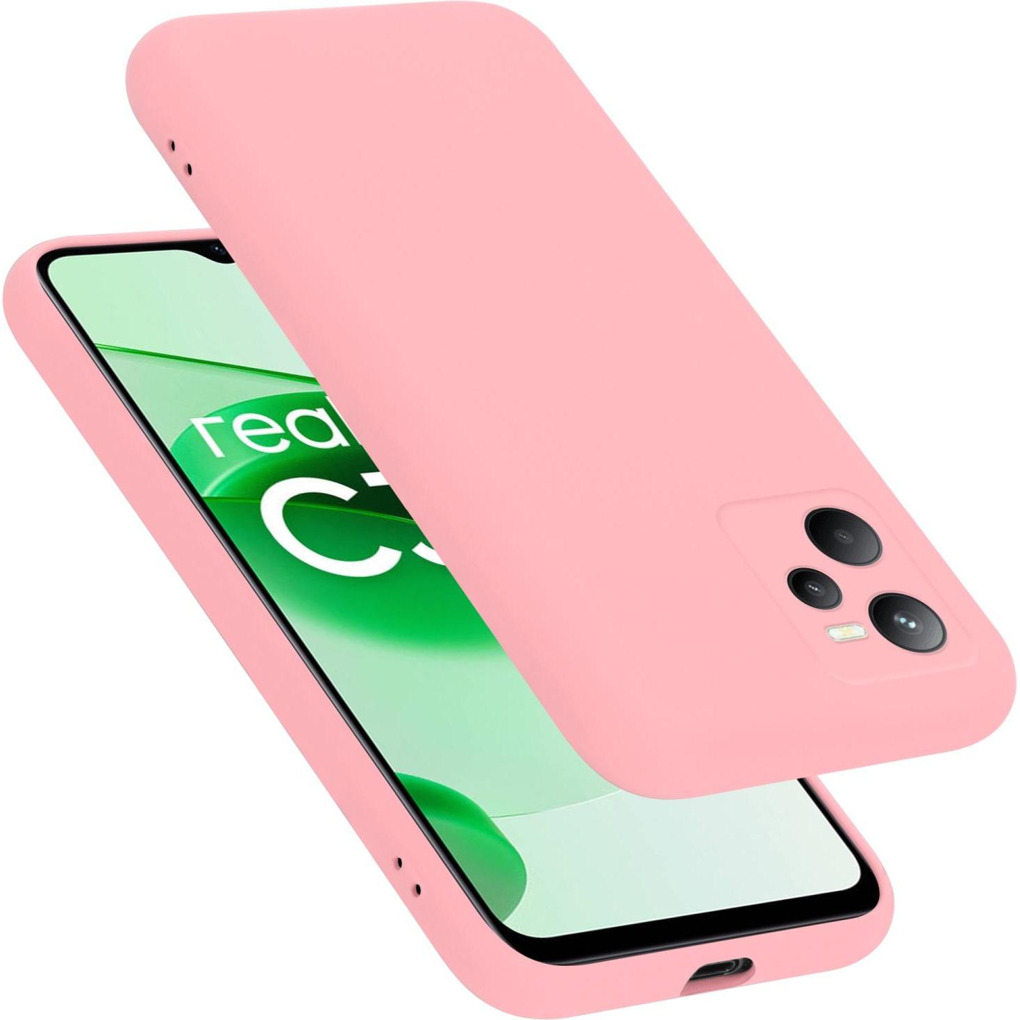 Cadorabo TPU Liquid Silicone Case Hülle für Realme C35 / Narzo 50A PRIME (Realme Narzo 50A Prime, Realme C35), Smartphon...