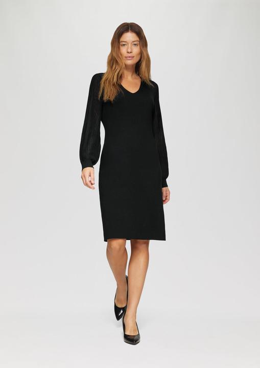 Immagine prodotto S.Oliver Kleid Feinstrick-Kleid mit semitransparenten Ärmeln (42)