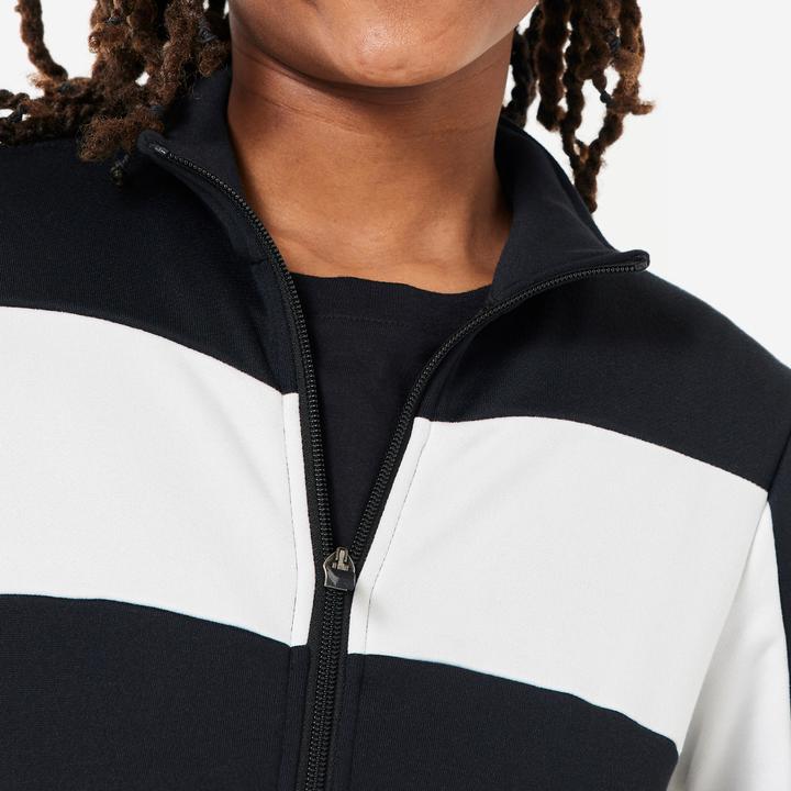 Actual product image Decathlon Training jacket tracksuit kids - black/white (176)