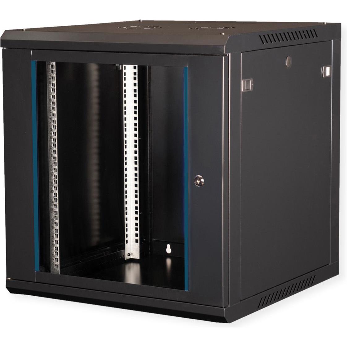 Value 19-Zoll Wandgehäuse 12HE 600x600mm schwarz, Bausatz (10.86 HE, Rack da 19 pollici), Armadio rack, Nero