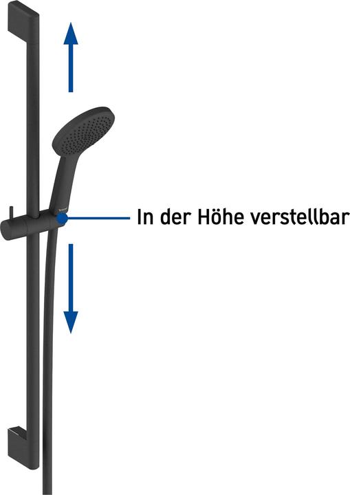 Productafbeelding Duravit Doucheset zwart mat (1 Typen balken, 19.50 l/min)