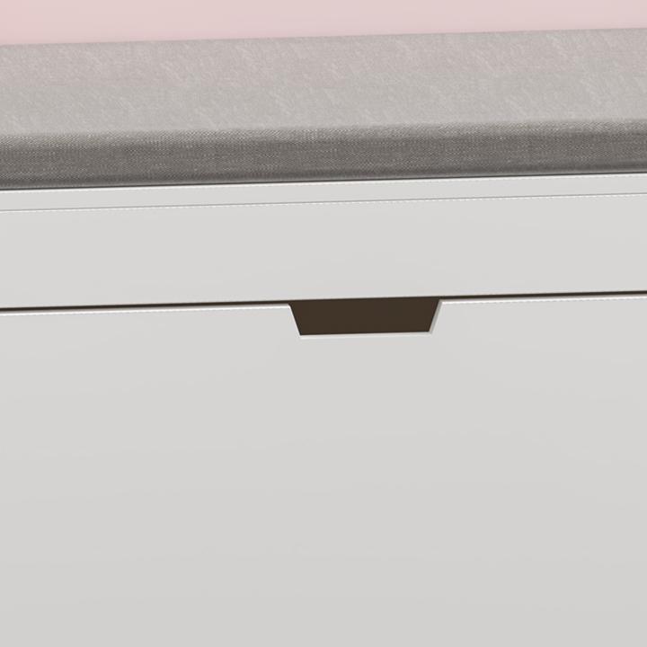 Immagine prodotto En.Casa Kindersitzbank mit Regal Vestnes 100x45x70 cm Cotton Candy/Weiss