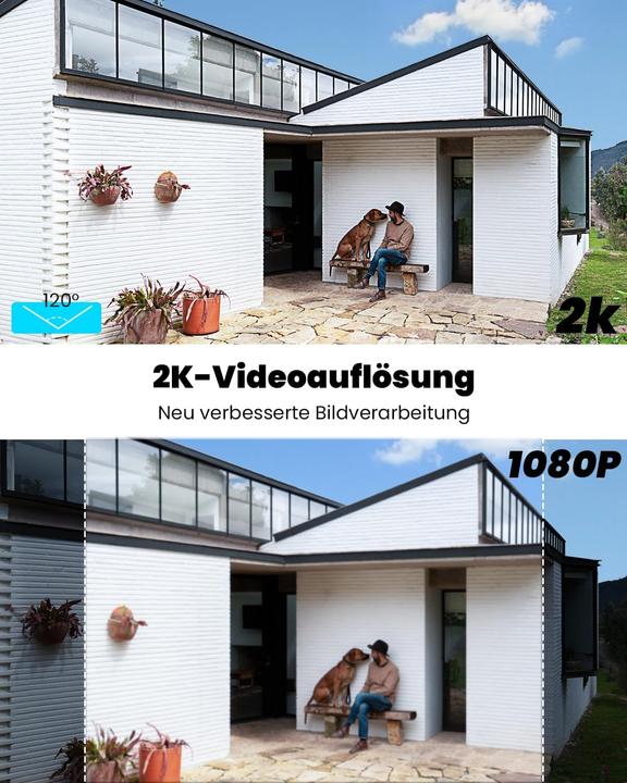 Actual product image IeGeek 2K Solar-Überwachungskamera mit Pan-Tilt