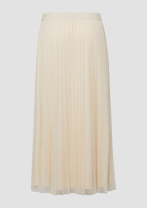 Produktbild s.Oliver Rock Plissierter Midi-Meshrock mit Jerseyfutter (48)