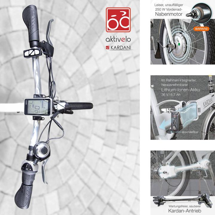Produktbild Aktivelo 20 Zoll Elektrofahrrad E-Bike E-Klapprad,Faltbares E-Citybike mit 36V/8,7Ah Abnehmbar Akku,250W (20 cm)