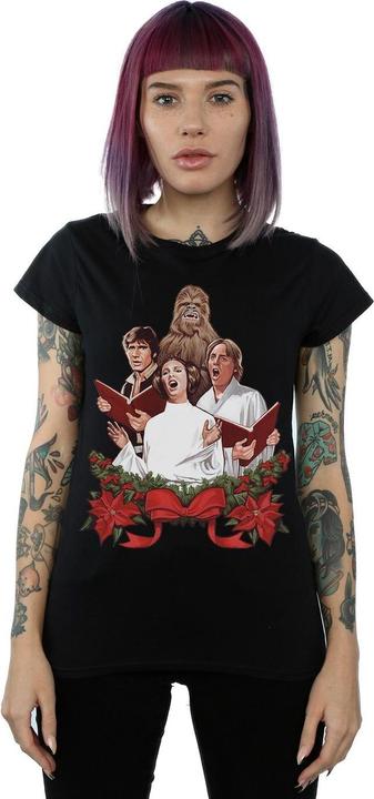 Actual product image Star Wars Womens/Ladies Christmas Carols Cotton T-Shirt (XXL)