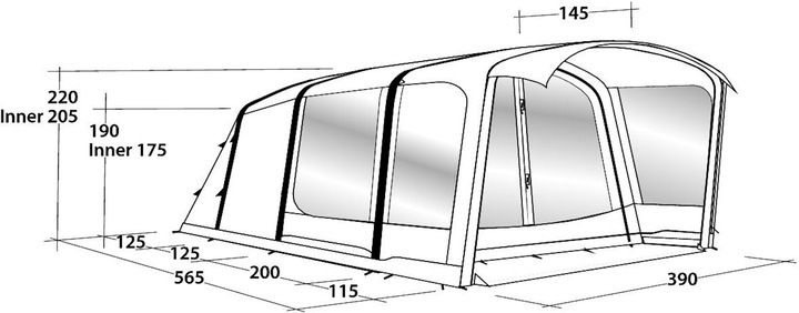 Actual product image Outwell Roseville 6SA (Tunnel tent, 34.50 kg, 6 persons)
