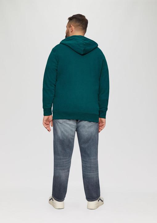Produktbild s.Oliver Sweatshirt Jacke Sweatshirt-Jacke mit Kapuze und Logo (3XL)