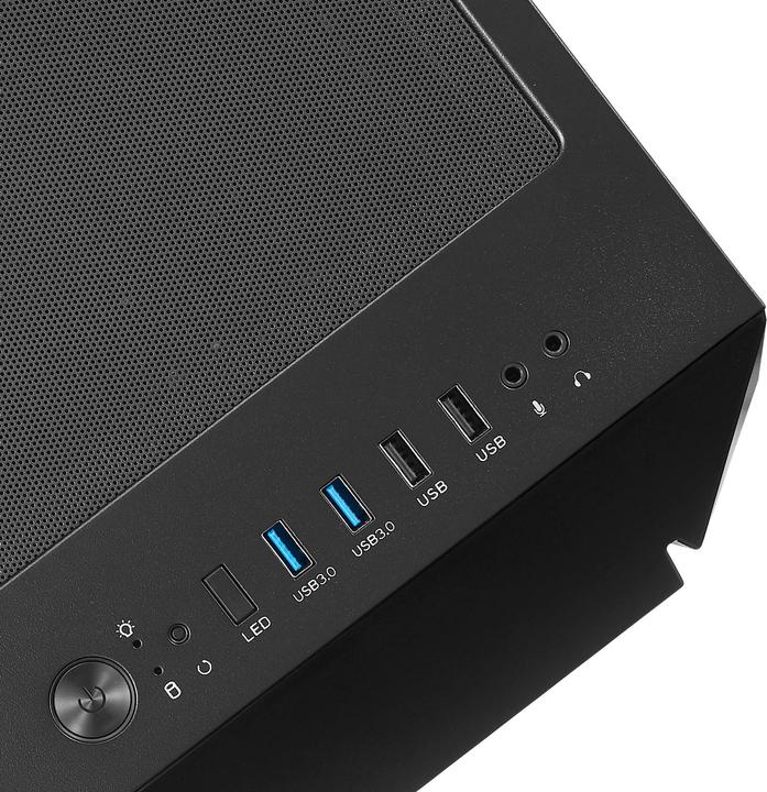 Immagine prodotto Silverstone Case Fara V1M Pro Micro-ATX, ARGB, vetro temperato (mATX, Mini-ITX)