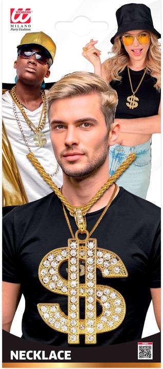 Produktbild Widmann STRASS DOLLAR KETTE 65 cm