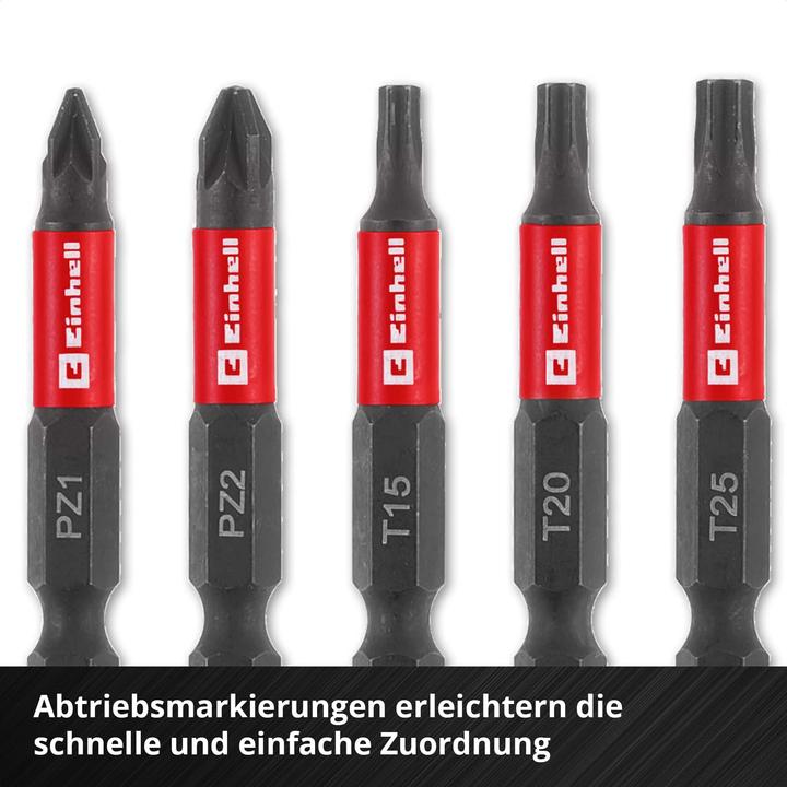 Actual product image Einhell Impact-Bit-Set, 118633, Karabiner, 10-teilig (50 mm)