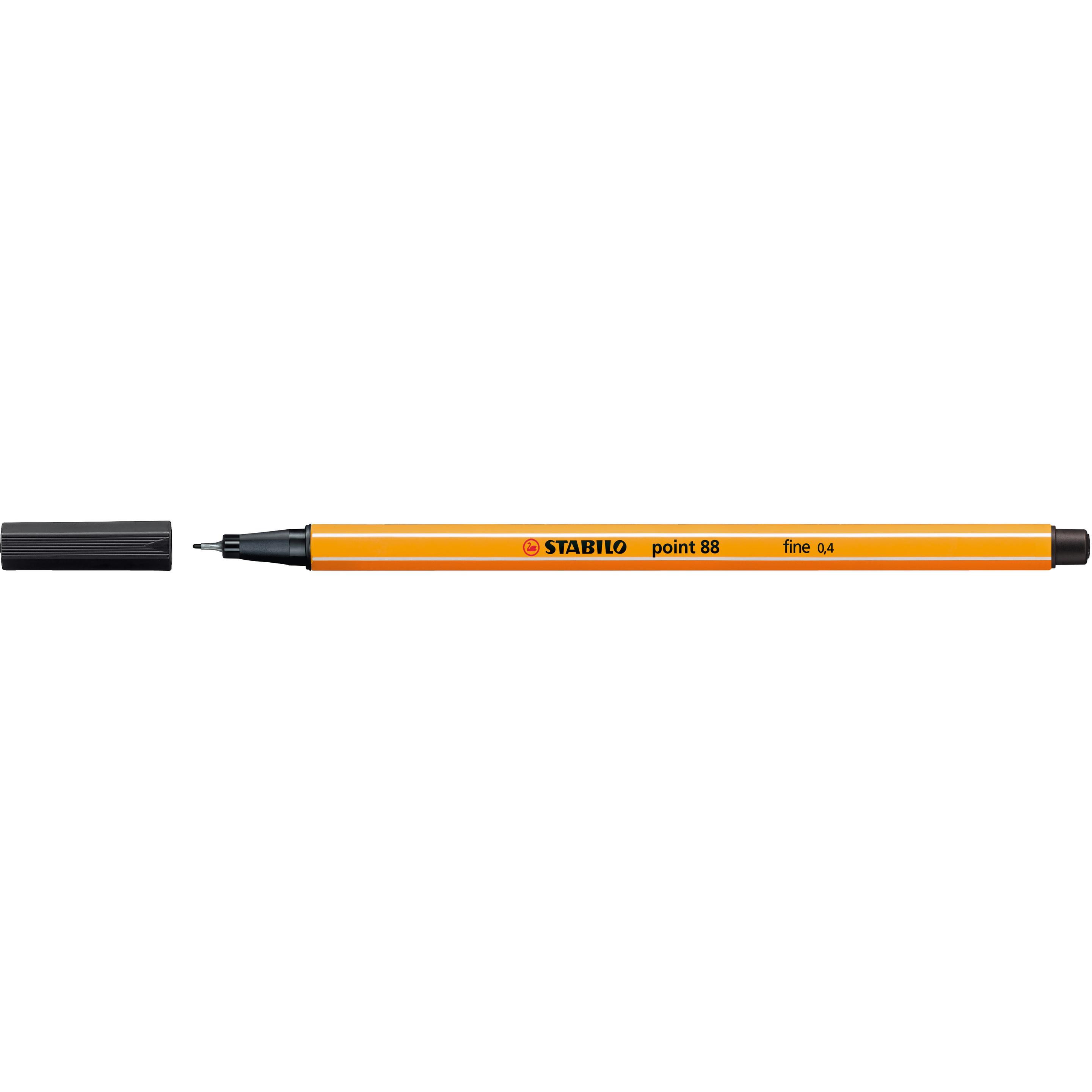 10x STABILO, Schreibstifte, point 88 Fineliner (Schwarz, 1 x)