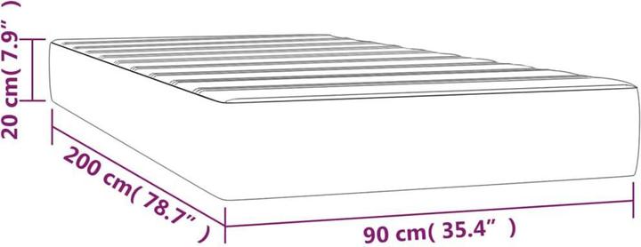 Actual product image VidaXL Moyna (90 x 200 cm, Spring core)
