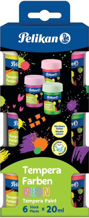 Actual product image Pelikan Tempera colours (6 colours neon, 20 ml)