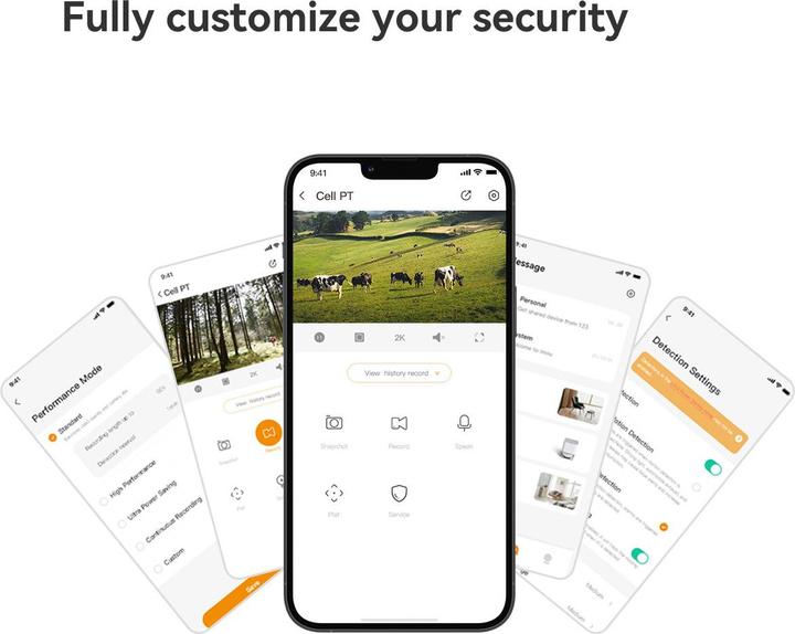 Actual product image Imou Cell PT 4G Kit 3MP Batteriebetriebene IP Kamera mit Solarpanel und SIM (2304 x 1296 Pixels)