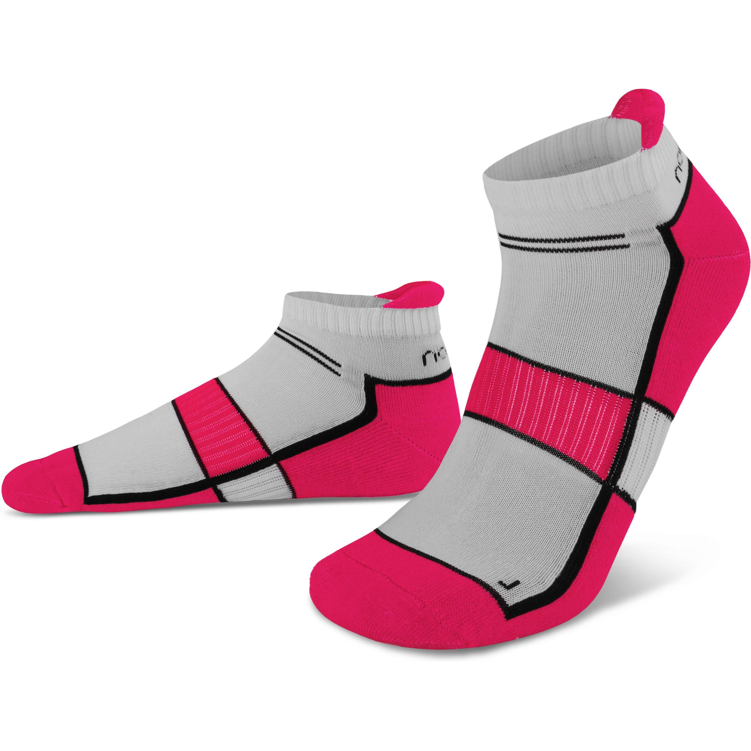 Thumbnail - Normani, Herren, Socken, 4 Paar Running Sneaker mit Fersenlasche, Pink, (4er Pack, 35 - 38)