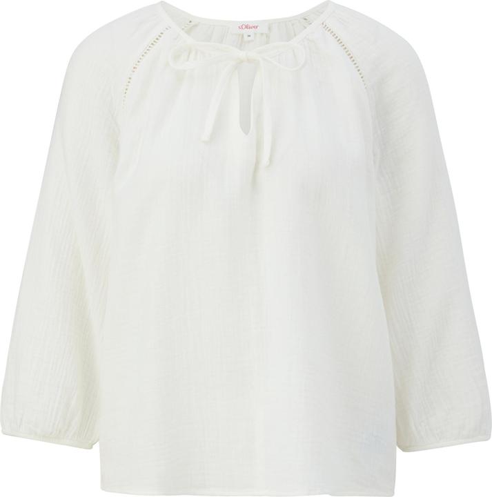 Image du produit s.Oliver Bluse Blusenshirt aus Baumwolle mit elastischen Bündchen (44)