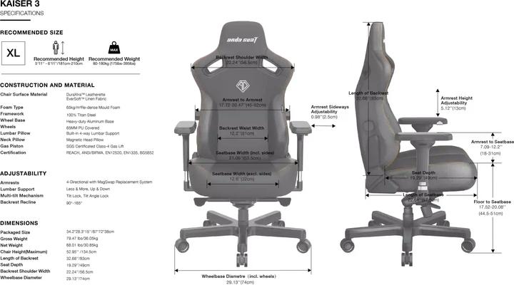 Actual product image Anda seaT Kaiser 3 XL