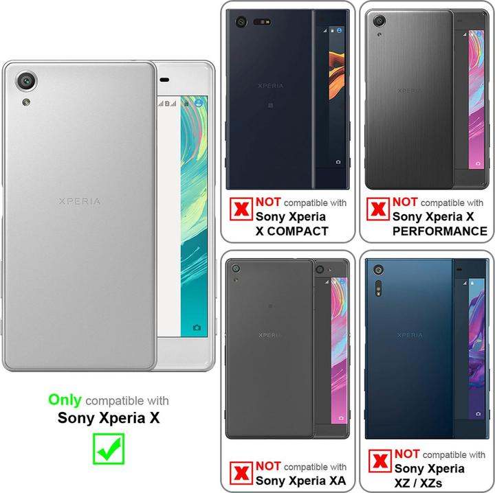 Actual product image Cadorabo Book with 3 card slots cover (Sony Xperia X)