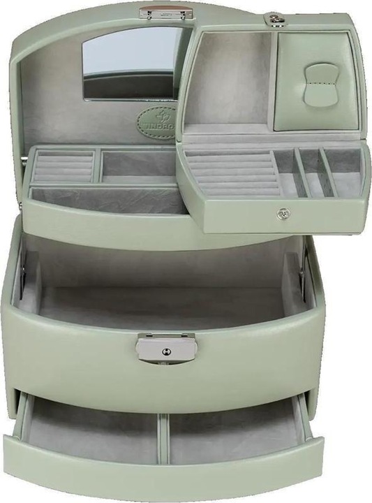 Immagine prodotto Windrose 803692.14 - Portagioie automatico con inserto da viaggio Merino Moda sage