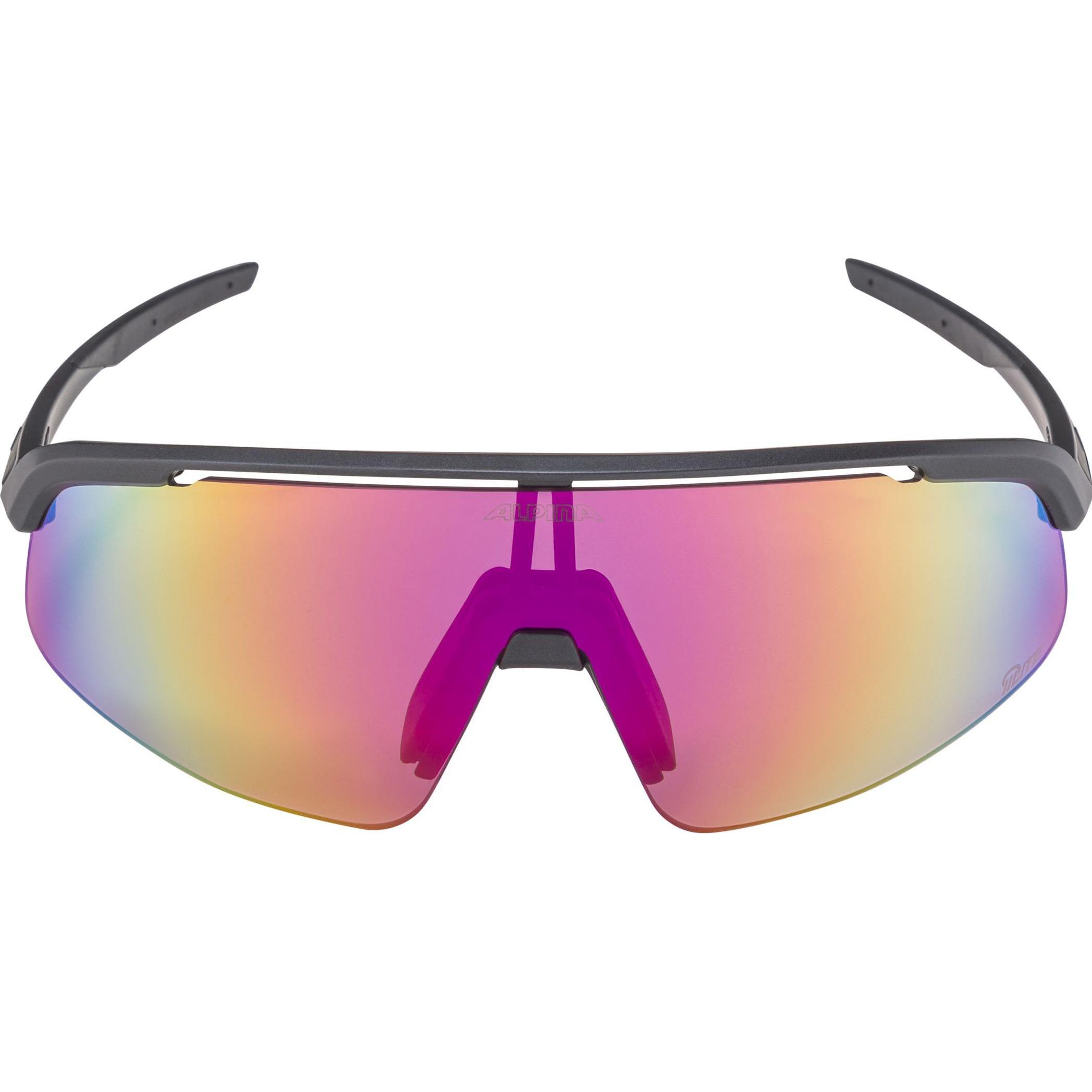 Thumbnail - ALPINA SPORTS, Unisex, Sportbrille, Turbo Pro S Q-Lite (Black Met Mat, Pink), Schwarz