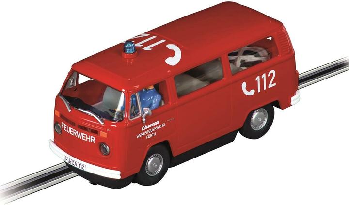 Produktbild Carrera 20032083 - VW Bus T2b Feuerwehr, Front-, Rück- und Bremslicht, Blaulicht