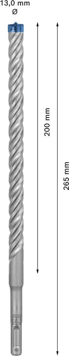 Actual product image Bosch Professional Zubehör EXPERT SDS plus-7X hammer drill, 13 x 200 x 265 mm (13 mm)
