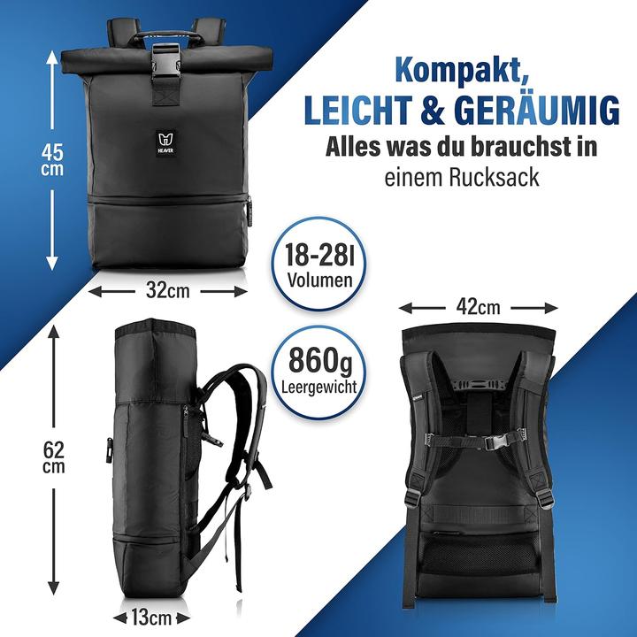 Actual product image Heaver Backpack Rolltop (28L)