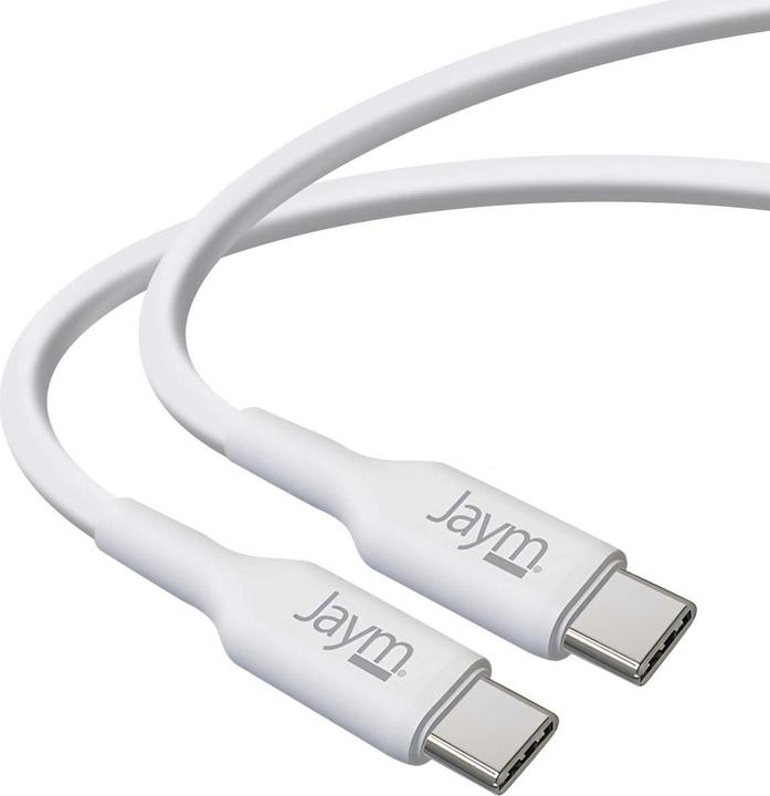 Actual product image Jaym CABLE CHARGE & SYNCHRO USB-C VERS USB-C PD 3.0 (100W) - LONGUEUR 2M - BLANC - ® - BULK (2 m, USB 3.2 Gen 2x2, 100 W)