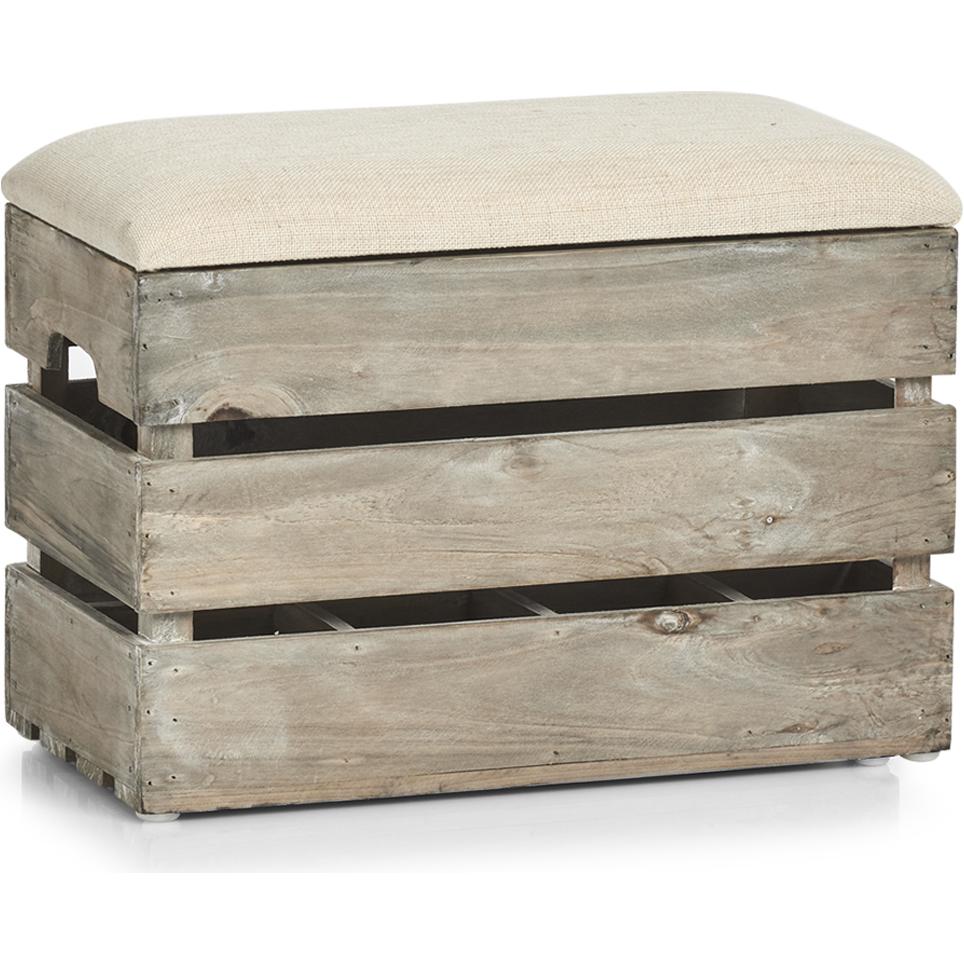 Thumbnail - Zeller Present, Hocker + Pouf, Sitz-Truhe m. Flascheneinteilung