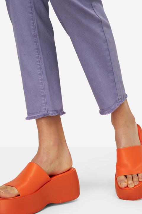 Actual product image Laurasøn 7/8 Slim Pants Slim Fit Fringe Hem Recycled Polyester (46)