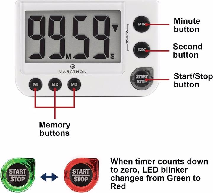 Image du produit Marathon Minuteur numérique Premium Large
