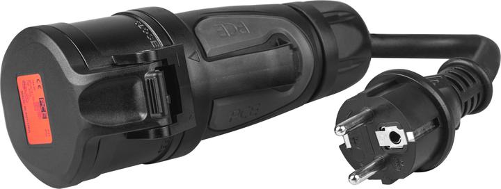 Produktbild GreenCell Adapter from red 16A 400V CEE coupling 5-pole socket to Schuko 230V plug (3.70 kW, 16 A)