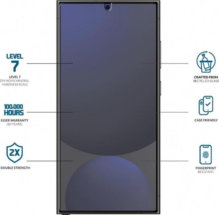 Actual product image Eiger Mountain Glass Clear (1 pcs., Samsung Galaxy S26 Ultra)