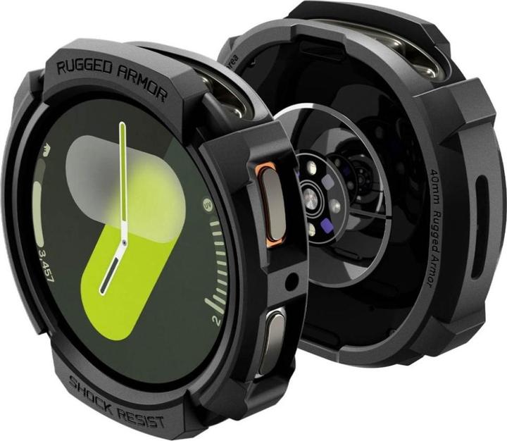 Productafbeelding Spigen Rugged Armor Case für Samsung Galaxy Watch 8 40 mm – Mattschwarz