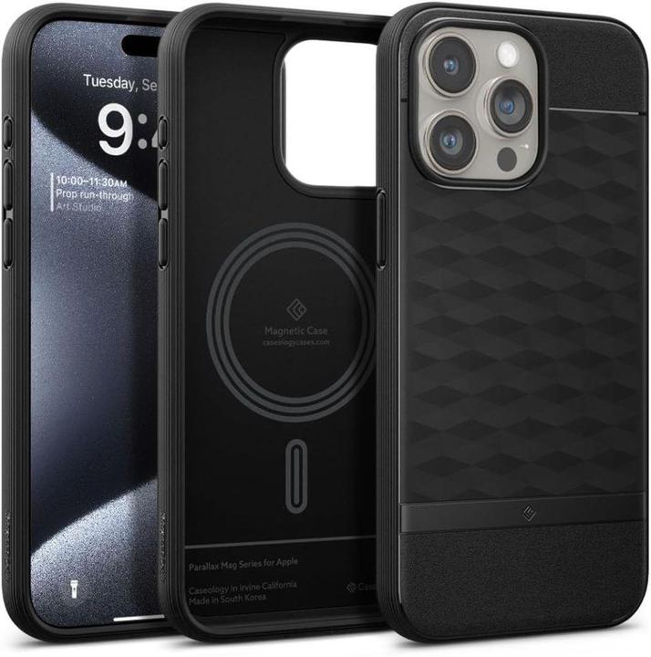 Caseology Parallax MAG iPhone 15 Pro 6.1" Magsafe Czarny/Matte Black ACS06749 (Apple iPhone 15 Pro)