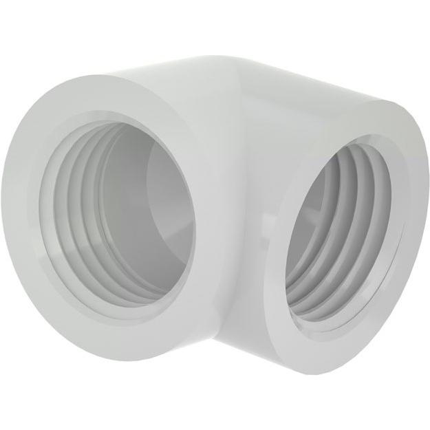 Barrow Adattatore a 90 gradi da G1/4 di pollice femmina a G1/4 di pollice femmina - bianco, Raccordo di raffreddamento, Bianco