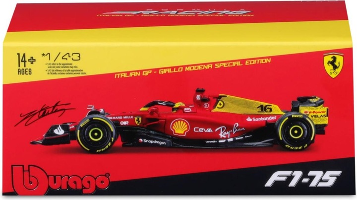 Immagine prodotto Bburago Ferrari F1-75 1/43 C. Leclerc 2022