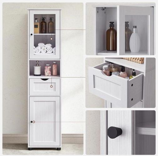 Actual product image Vasagle Bathroom cabinet white 40.0 x 30.0 x 165.0 cm (40 x 30 x 165 cm)