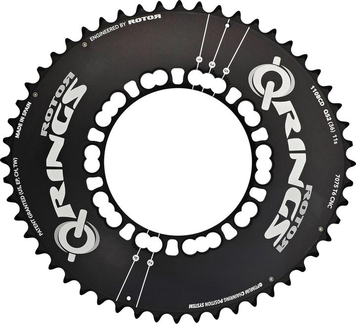 Image du produit Rotor Bike Components Q-ring 110 BCD Aero chainring 50 dents à l'extérieur (50)