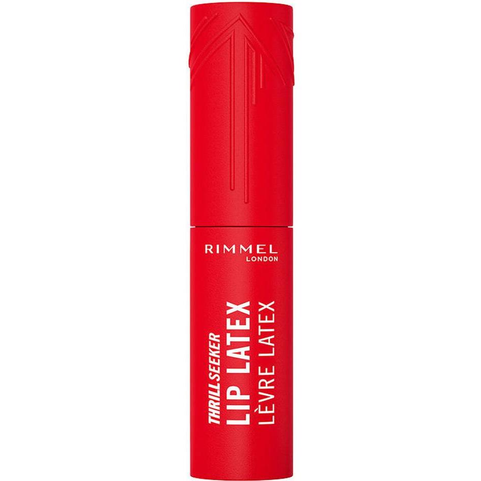 Rimmel London Rosso Rossetto + Lucidalabbra, Thrill Seeker Lip Latex (350 Piccante, N 350-Lucido Piccante)