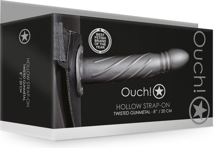 Actual product image Ouch! Twisted Hollow Strap-on - 8" / 20 cm