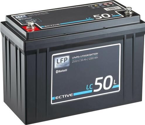Produktbild Ective 24V 50Ah LiFePo4 Solar Batterie Lithium Akku BMS Wohnmobil Camper LFP BT Versorgungsbatterie (24 V, 50 Ah)