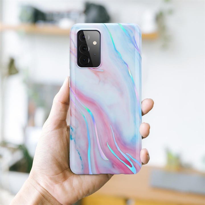 Produktbild Cadorabo IMD TPU Bunter Marmor Cover (Samsung Galaxy A72)