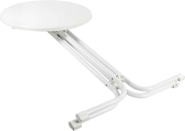 Image du produit Wiltec Table de bistrot pliante Toboli Blanc Ø 70 cm Table de bar Table de fête ronde